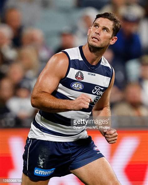 Tom Hawkins Of The Cats Celebrates A Goal During The 2023 Afl Round