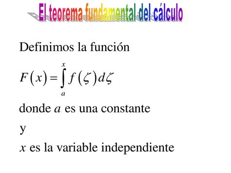 PPT El teorema fundamental del cálculo PowerPoint Presentation free