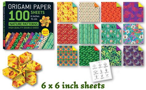 Amazon Origami Paper Sheets Nature Patterns Cm