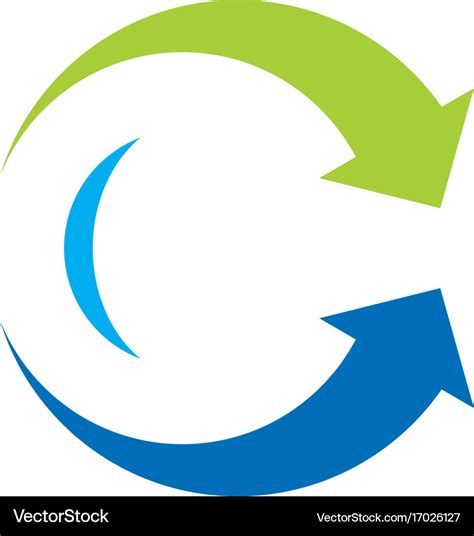 Arrow process circle logo Royalty Free Vector Image