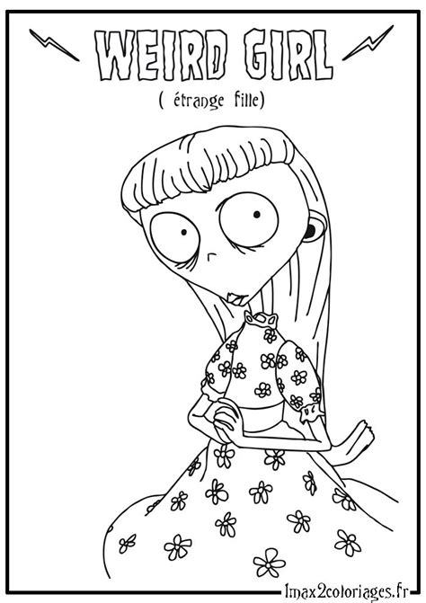 Tim Burton Characters Coloring Pages