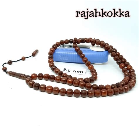 Tasbih Kokka Kaukah 99 Bulat Polos 7mm Coklat Lazada Indonesia