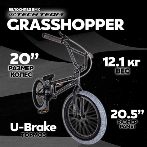 Велосипед BMX Tech Team Grasshopper Черный - купить по выгодной цене в ...
