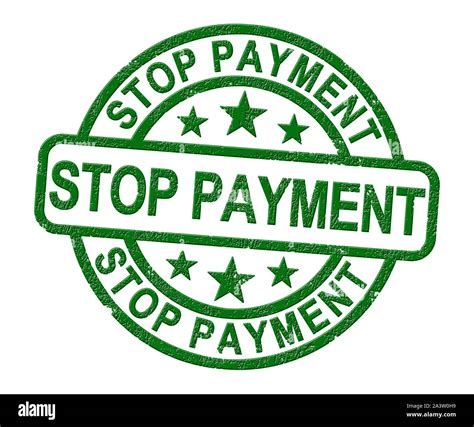 Stop Payments Stamp Means Freezing A Bank Payment Payments Frozen Due