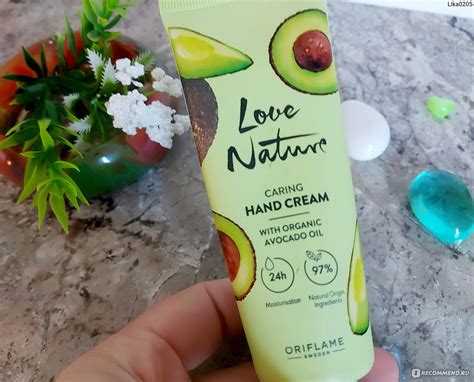 Крем для рук Oriflame Love Nature ухаживающий с органическим маслом ...