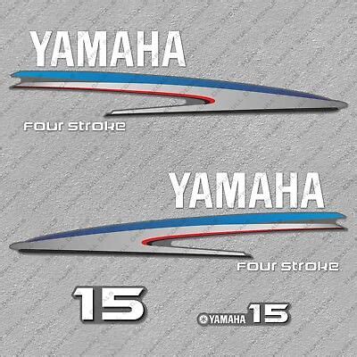 Yamaha Hp Four Stroke Outboard Engine Decals Sticker Set Reproduction