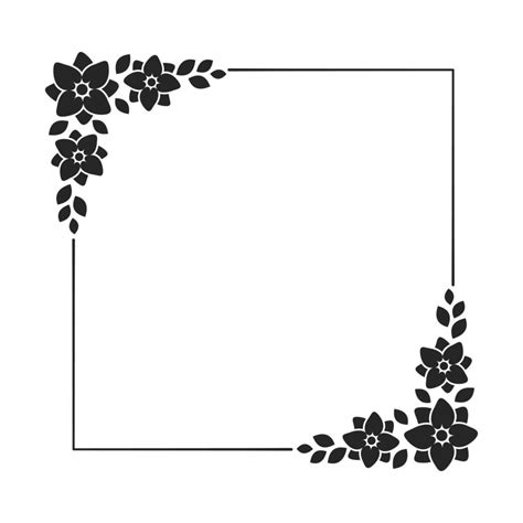 Flower Frame Border Vector - Infoupdate.org