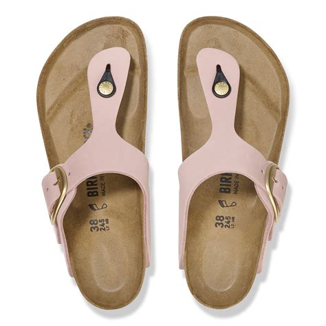 Gizeh Big Buckle Nubuck Leather Soft Pink Birkenstock