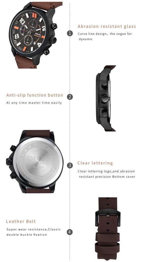 Новинка Smael relogio masculino, кварцевые наручные часы с двойным ...