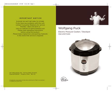 Wolfgang Puck Pressure Cooker Recipes Macaroni And Cheese | Dandk Organizer