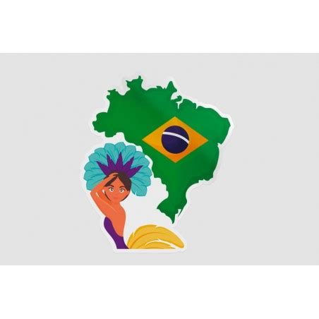 Brazil Map Style Sticker Decalshouse