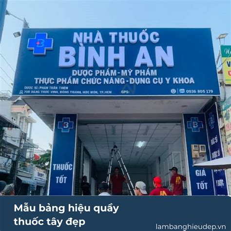 Thi công bảng hộp đèn nhà thuốc đẹp chất lượng giá rẻ 2023 Bảo An