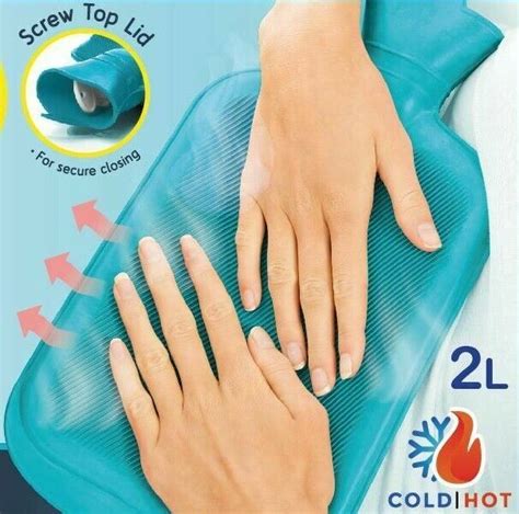 2 Liter Hot Water Bottle Rubber Bag Warm Relaxing Heat Cold Therapy 12 X 8 Inch Ebay