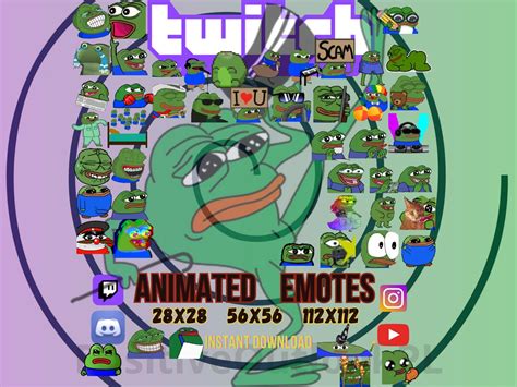 101 Animated Pepe Emotes Pack, Peepo Emotes, Twitch New Pepe Emoji ...