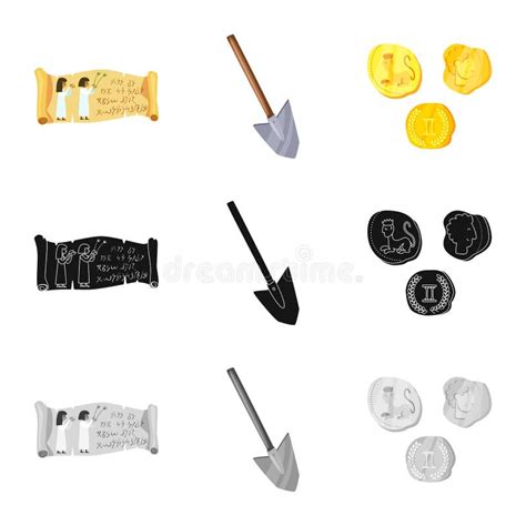 Isolated Object Of Story And Items Icon Set Of Story And Attributes