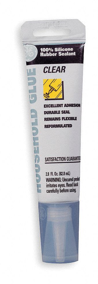 GE Clear Silicone Household Glue, 2.8 oz - 4UH02|GE361A - Grainger