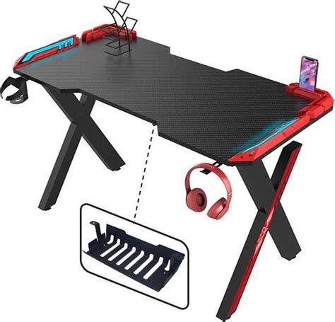 Game Bureau X X Cm Gaming Desk Met Led Verlichting Game Desk