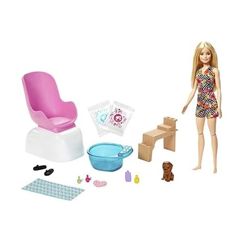 Barbie Métiers Coffret Soins Beauté poupée blonde articulée fig