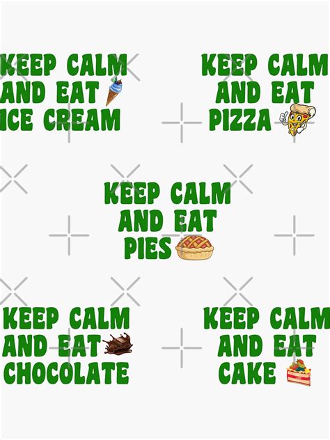 Keep Calm And Eat Ice Cream Sticker Pack Sticker For Sale By Np51