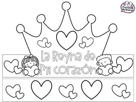 A Crown With Hearts On It And The Words La Reva De Mi Coran