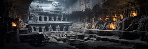 Ellora Caves Historical Architecture in India | Premium AI-generated image