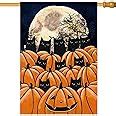 Amazon Morigins Autumn Pumpkin Moon Cat Double Sided Decorative