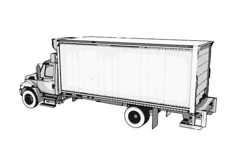 Premium Vector | Truck sketch white background vector