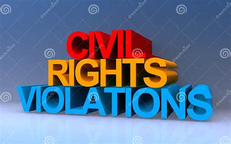 Civil Rights Violations On Blue Stock Illustration Illustration Of