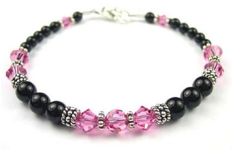 Handmade Swarovski Crystal Birthstone Beaded Bracelets By Gemstone