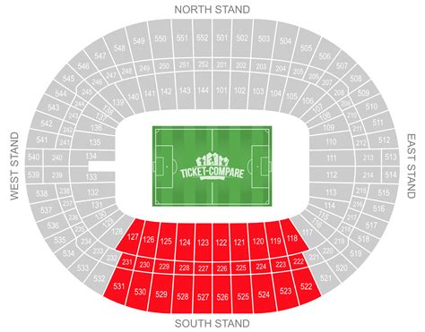 Wembley Stadium Seating Plan Club Wembley Inner Circle Seating Plan