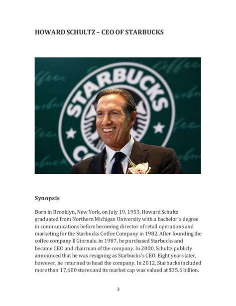 Howard schultz - Starbucks