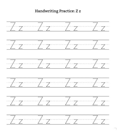 Printable Cursive Handwriting Letter Z Free Download And Print For You