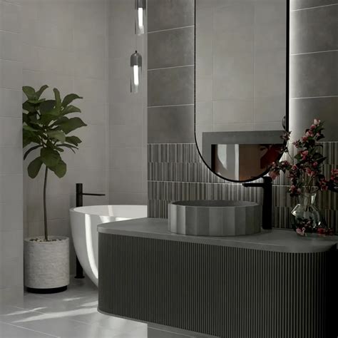 Плитка настенная Mersey Dark 20x40 см 1.2 м² матовая цвет графит ️ ...