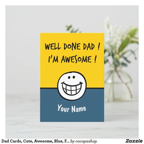 Dad Cards, Cute, Awesome, Funny Father's day Card | Zazzle in 2022 ...