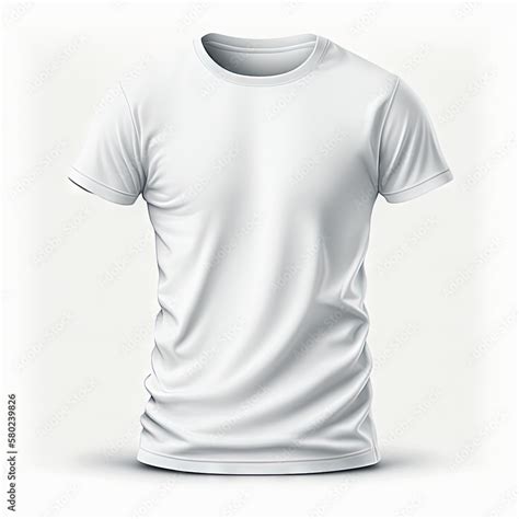 Men S White Blank T Shirt Template T Shirt Mockup Natural Shape On