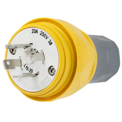 Hubbell Hbl26w75 L15 20p Twist Lock® Watertight Plug 20a3Ø 250v