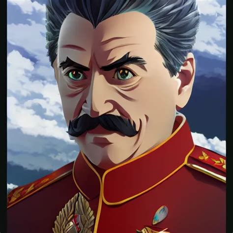 Portrait Of Stalin As A Racing Legend Anime Fantasy Stable Diffusion