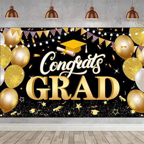 Graduation Season Banner Congrats Grad Class of 2025 Backdrop