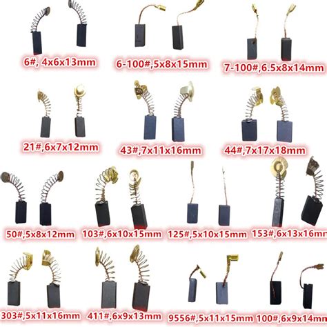 Сменные угольные щетки для УШМ, 10 шт | AliExpress