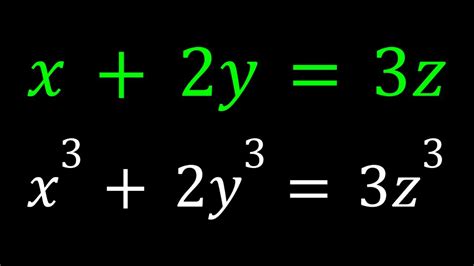 Solving An Interesting Cubic System For X Y Z Youtube