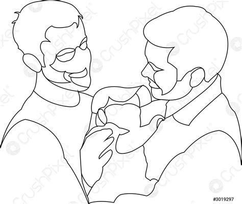 Two Gay Guys With A Newborn Two Gay Guys With Stock Vector Crushpixel