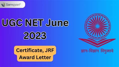 Ugc Net June Certificate Jrf Award Letter Out Direct Link Here