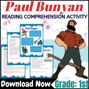 Paul Bunyan Activities Paul Bunyan Reading Comprehension Activity For