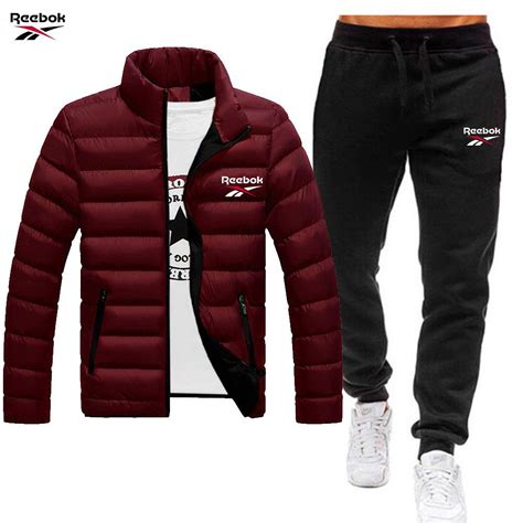 Костюм спортивный Мужской, Женский Reebok Повседневный винно-красный ...