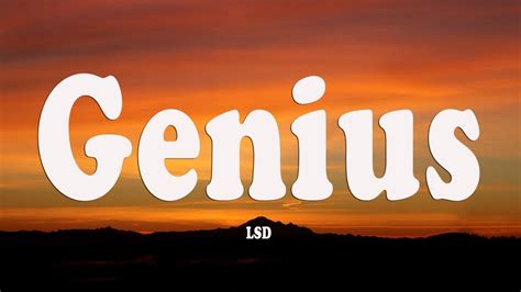 Lsd Genius Lyrics Ft Sia Diplo Labrinth Youtube