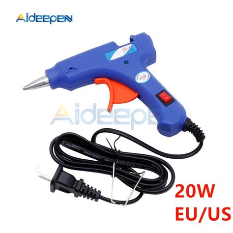 W Hot Melt Glue Gun With Mm Glue Sticks Industrial Mini Guns Thermo Electric Heat Temperature