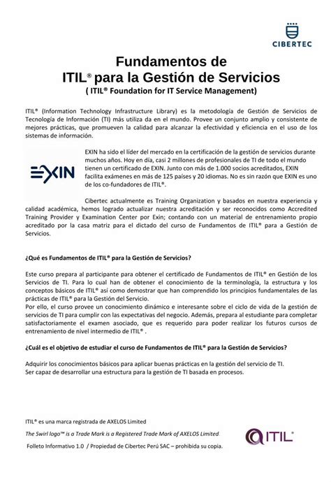 Pdf Fundamentos De Itil Para La Gesti N De Pdf Fileel Ciclo De Vida