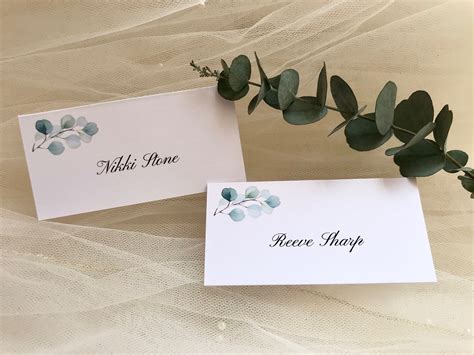 Eucalyptus Place Cards P Each Wedding Name Cards