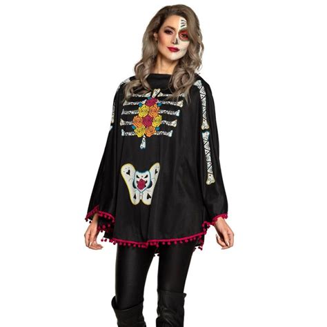 D Guisement Poncho Dia De Los Muertos Femme Tralala D Guisement Fr