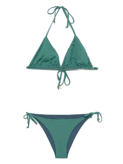 Fisico Triangle Cup Bikini Green FARFETCH